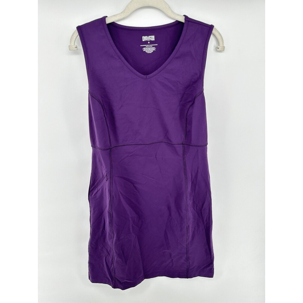Duluth Trading Dress Size S Purple Double Knit Armachillo Sleeveless Stretch F1
